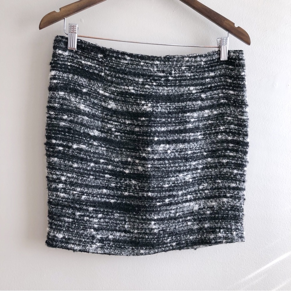 ✨$8 CLEAR-OUT✨ Zara Wool Knitted Knit Lined Formal Fitted Short Mini Skirt Black